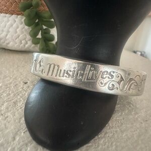 Paul McCartney Fidelity Investment Music Lives Unisex Pewter Cuff Bracelet